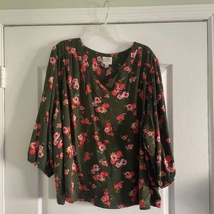 Floral St John Bay Blouse